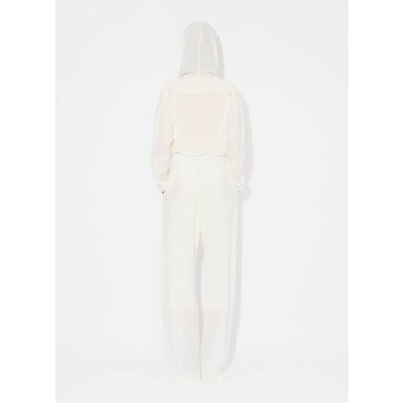 Alaia Fluid Wide Leg Pants in Blanc 36 US 4 - Picture 4 of 5